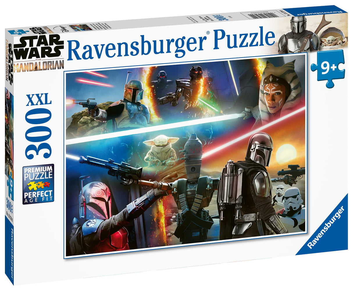 Ravensburger Mandalorian Crossfire - 300 Piece XXL Jigsaw Puzzle | Designed for Kids Ages 8-10 | Perfect Interlocking Fit | Promotes Problem Solving Skills | Durable Piece Material Ravensburger