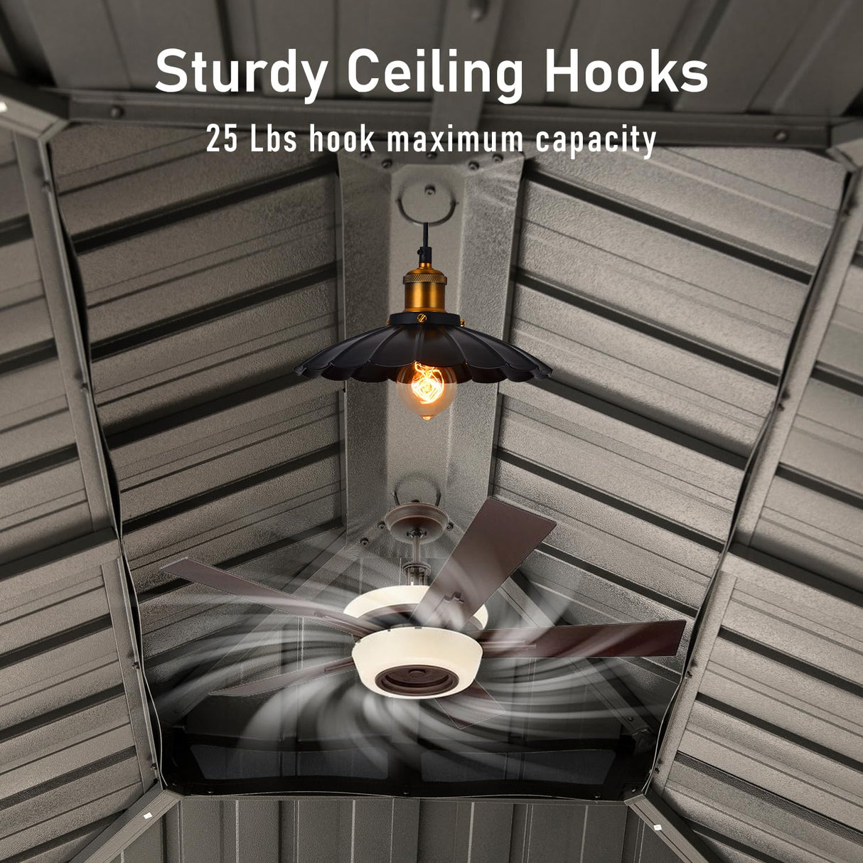 Domi Hardtop Gazebo 12x14FT, Outdoor Gazebo with Galvanized Steel Double Roof, Aluminum Frame, Built-in Gutter System, Curtain and Netting, Metal Gazebo Pavilion for Patio Deck Garden, Grey domi outdoor living