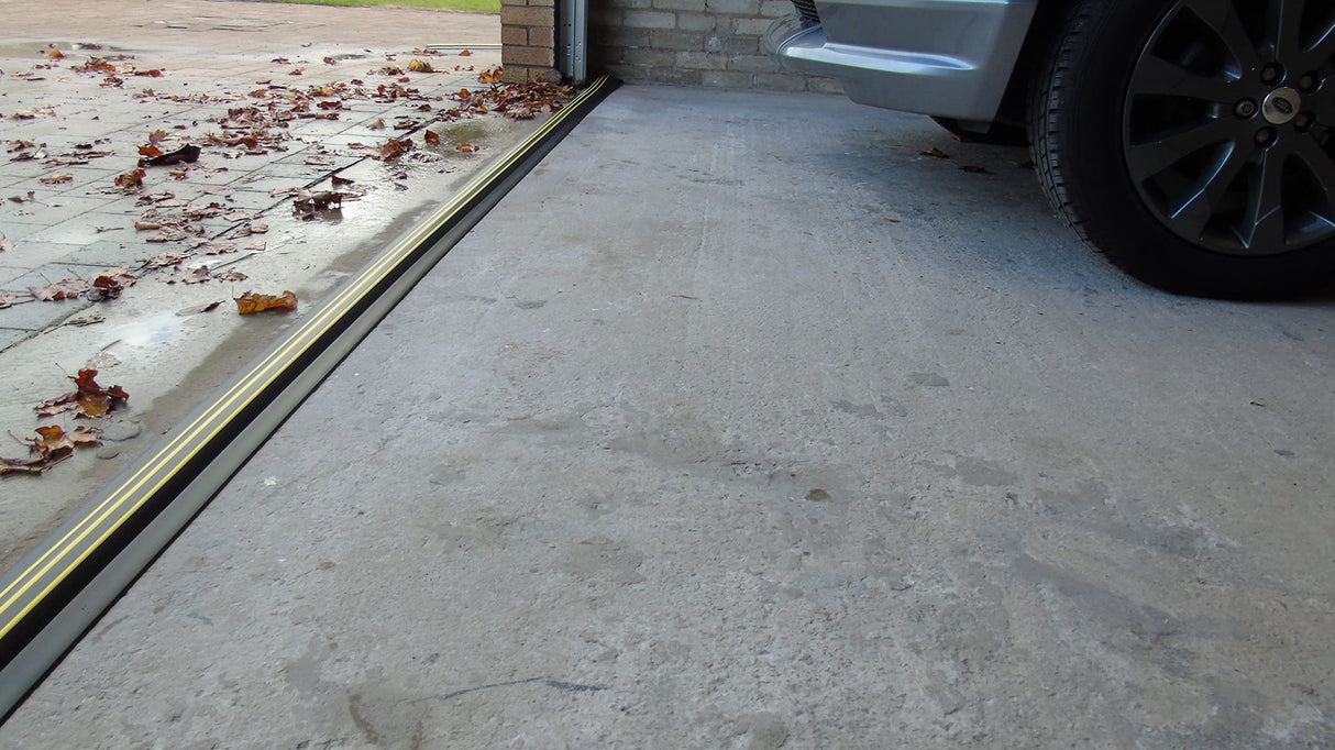 1” High Garage Door Threshold Seal Kit 8'3" Length | Flexible PVC | Complete Kit Includes 1 Adhesive | GaraDry GARADRY