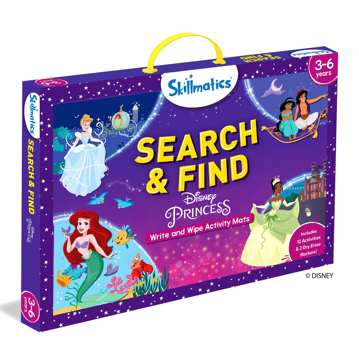 Skillmatics Search and Find Disney Princess Educational Game - Reusable Preschool Learning Activities, Perfect for Toddlers & Kids Who Love Toys, Art & Crafts, Gifts for Boys & Girls Ages 3, 4, 5, 6 Skillmatics