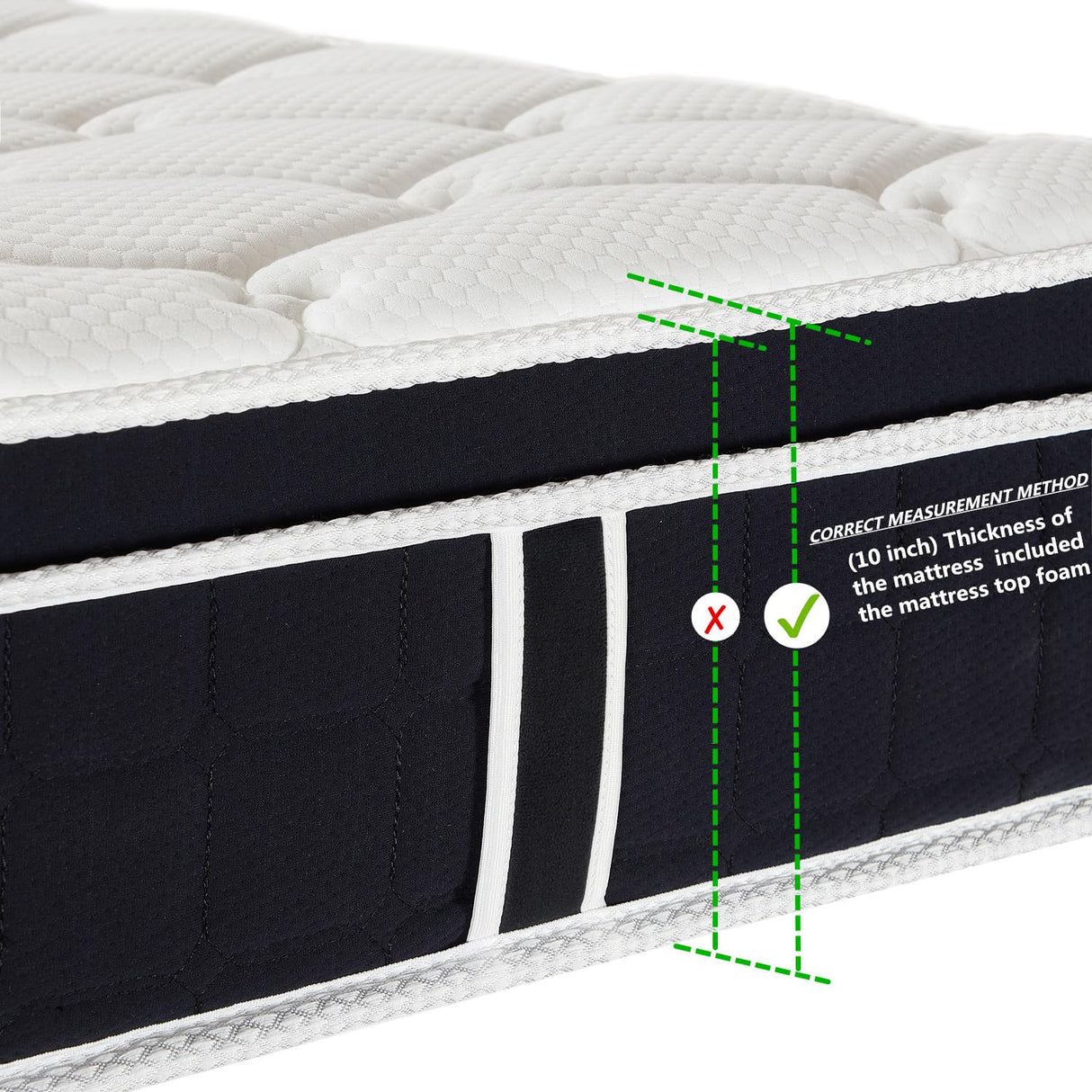 CMFOBAMTS Twin Mattress, 10 Inch Memory Foam Hybrid Mattress in a Box with Independent Spring for Motion Isolation and Pressure Relief, Comfortable Medium Firm Mattress CMFOBAMTS