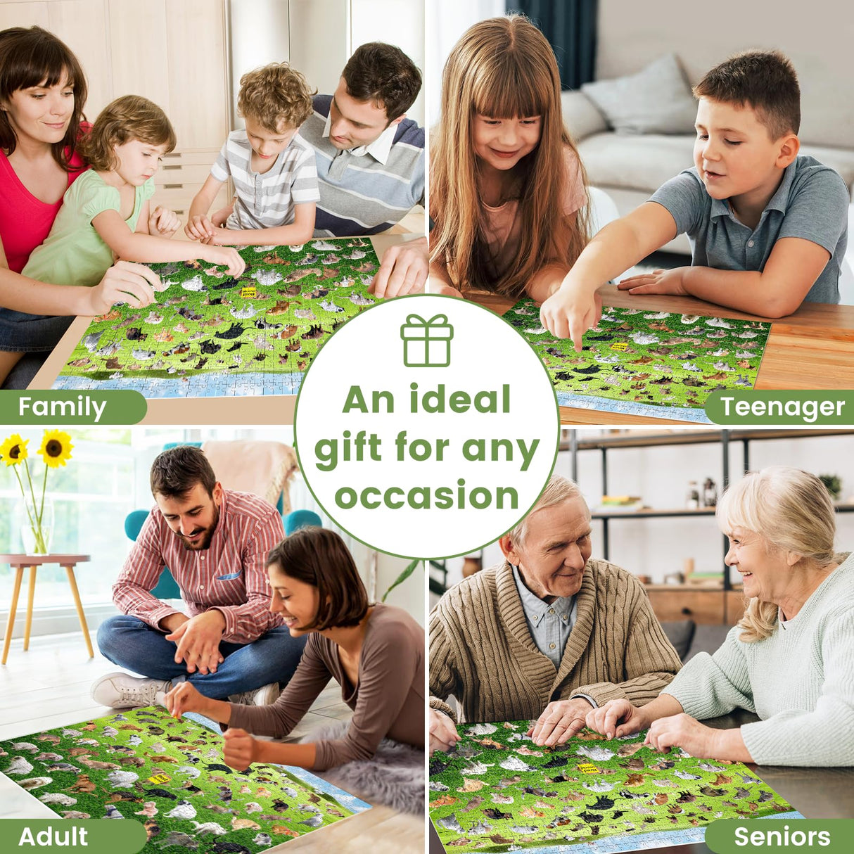 1000 Pieces Puzzles for Adults, Pooping Puppies Puzzle, Dogs Jigsaw Puzzles 1000 Pieces, Funny Gifts for Dog Lovers Friends, Perfect White Elephant Gag Gift, Dog Puzzle as Funny Home Party Decorations VOLUVOLU