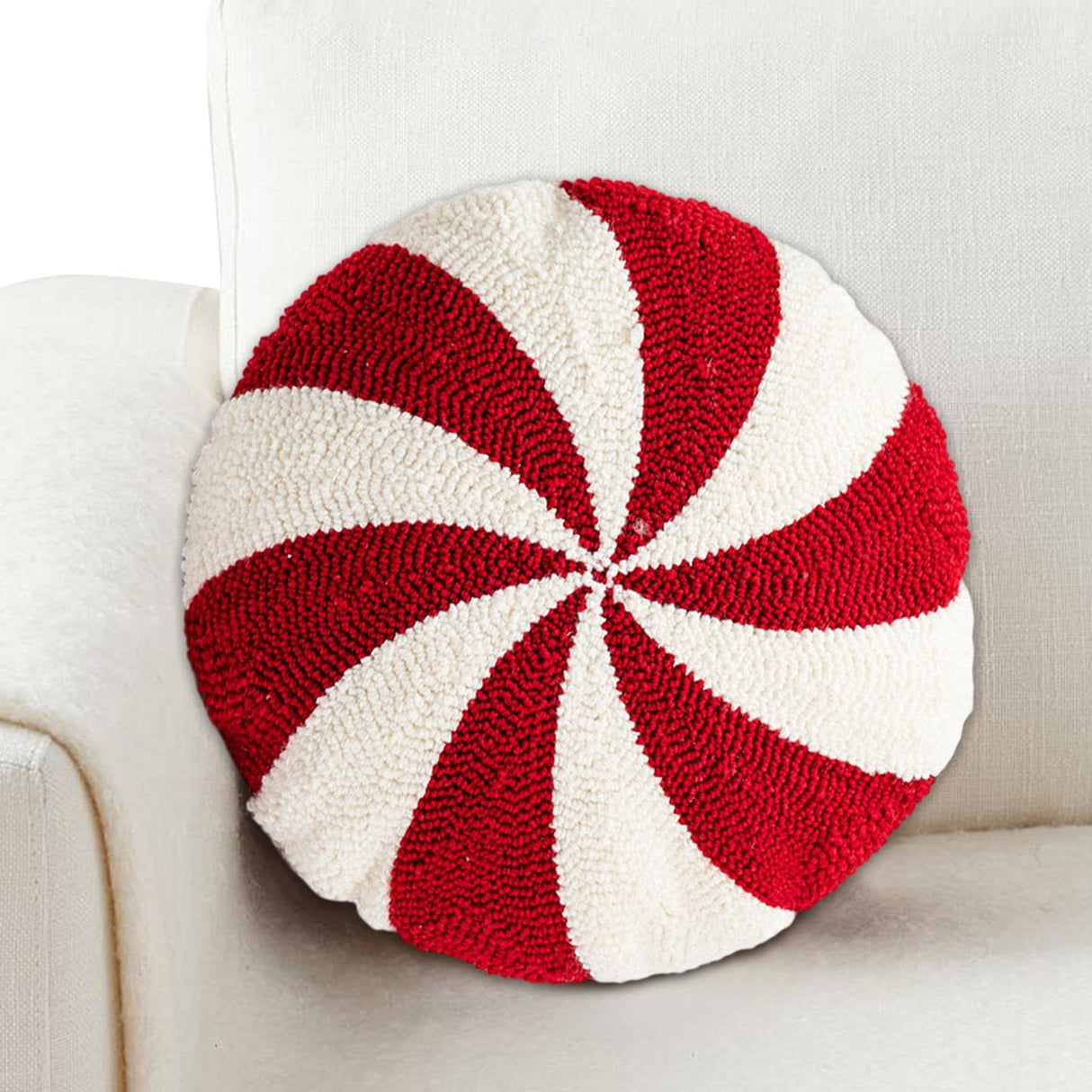 Candy Cane Pillow Candy Cane Christmas Decorations Cute Pillows Peppermint Pillow Christmas Candy Cane Shaped Throw Pillow Red and White Christmas Decor for Bedroom Sofa SPEESY