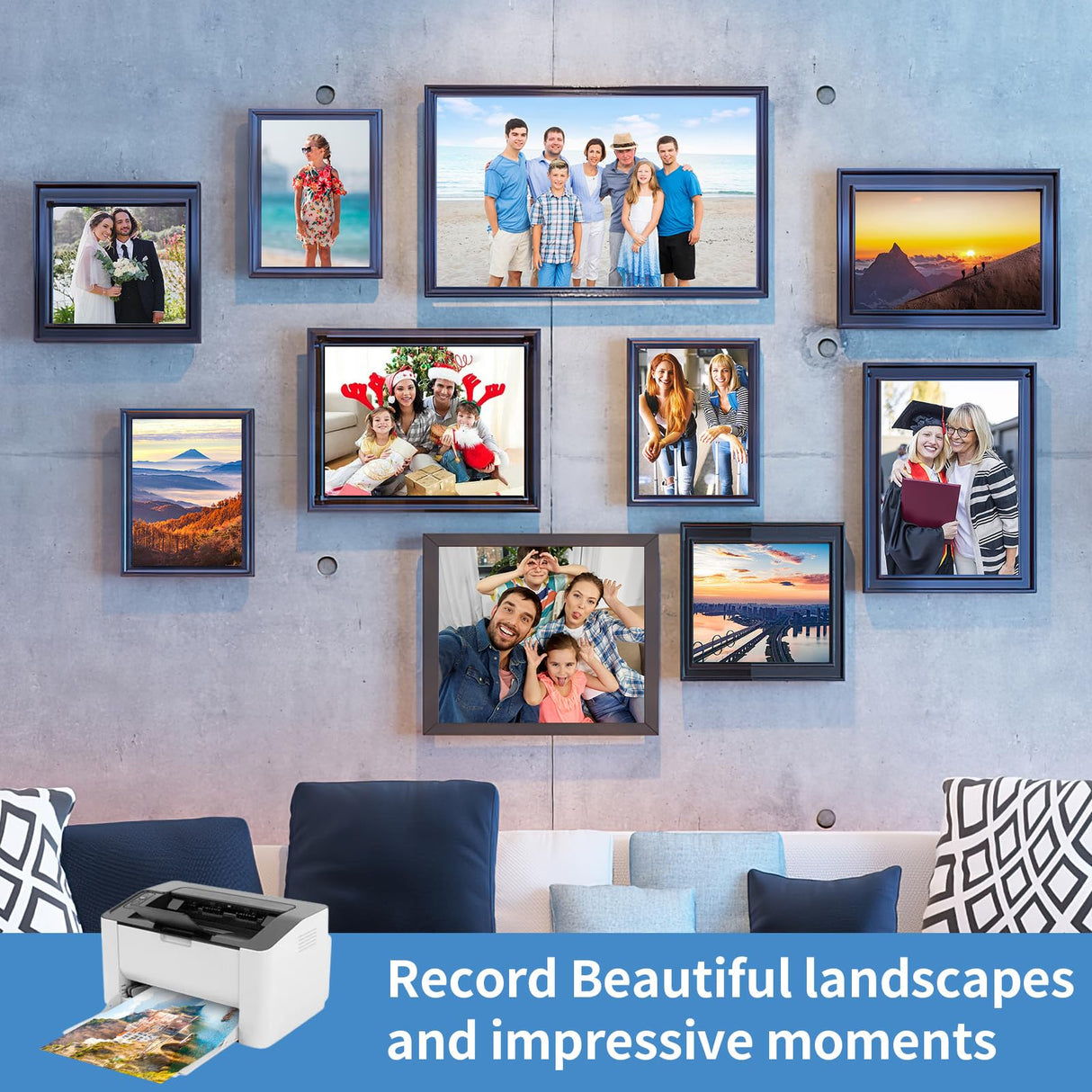 Reastar Glossy Photo Paper 8.5 x 11, 36 Sheets Inkjet Photo Printer Paper, Instant Dry Picture Paper for DIY Chip Bag, Flyers, Cards, Calendars and Brochures(180gsm/48lb) Reastar