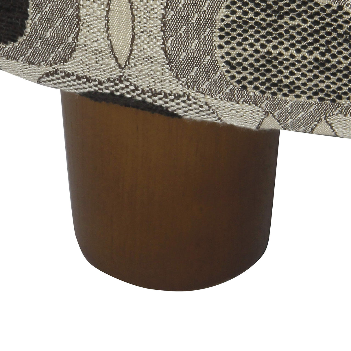 Homepop Home Decor | Upholstered Round Storage Ottoman | Ottoman with Storage for Living Room & Bedroom (Black Geo) Large HomePop