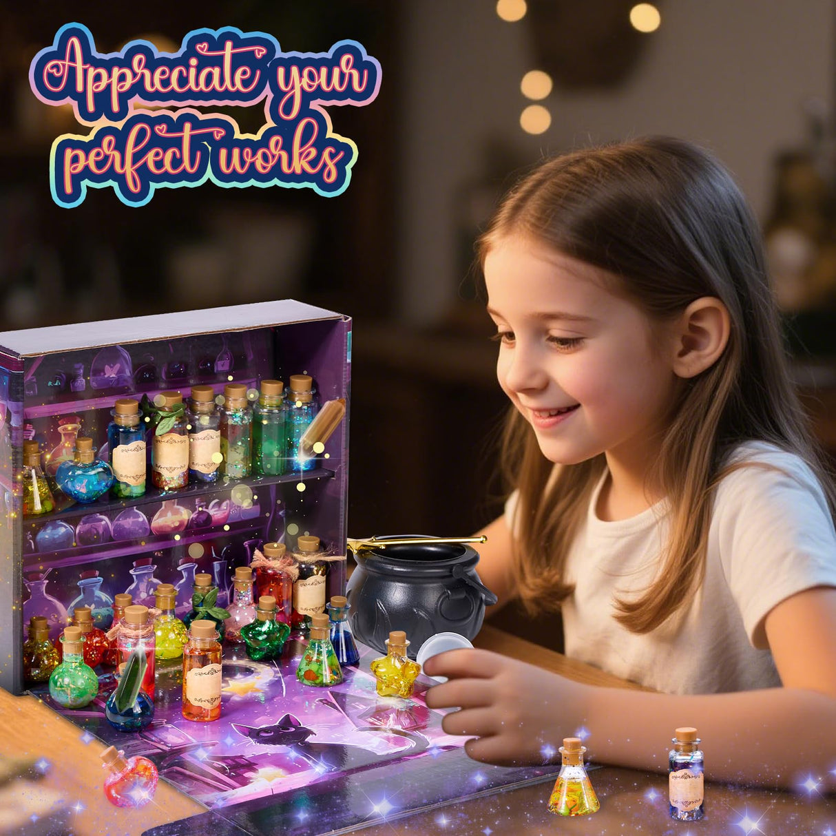 QLRR Mystery Mix Potion Craft Kits for 6 7 8 9 10 11 12+ Year Old Girls DIY Best Birthday Gift for Girls & Boys ,Mix 24 Fairy Bottles Potion Gifts Kids 6-8 Year Old Girl Birthday Gift QLRR