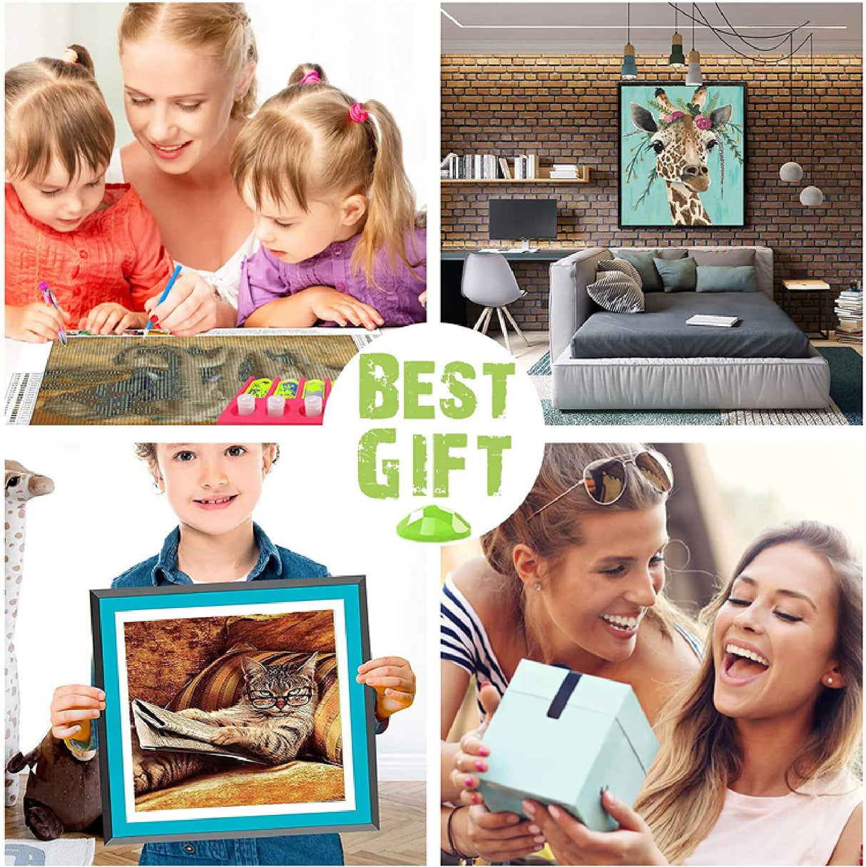 5D(A Sunday Afternoon on The Island of La Grande Jatte)Georges Seurat Diamond Painting Kits for Adults Kids, Full Drill Round Crystal Rhinestone Diamond Art Craft Canvas for Home Wall Deco(12X16Inch) Red Mills