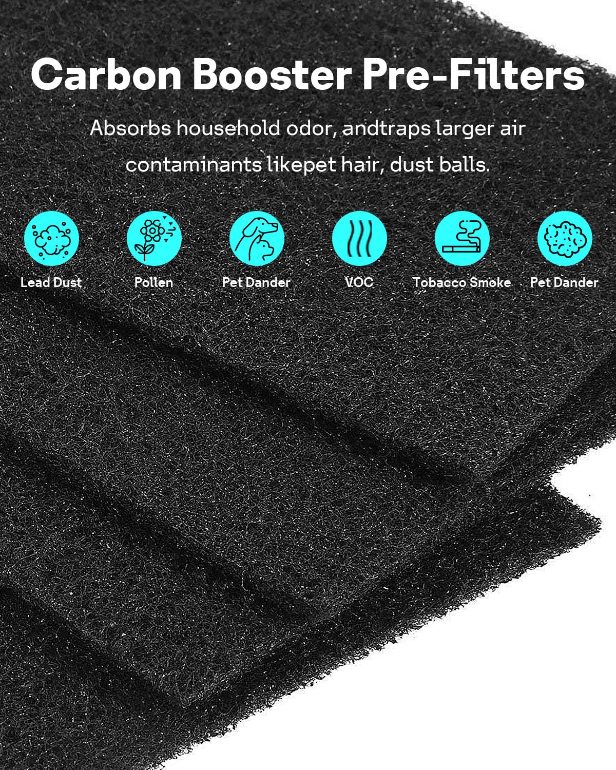 Aer1 Filter Replacement for Holmes Air Purifiers, 2 True HEPA Filters + 4 Carbon Booster Filters, HAPF30AT Leemone