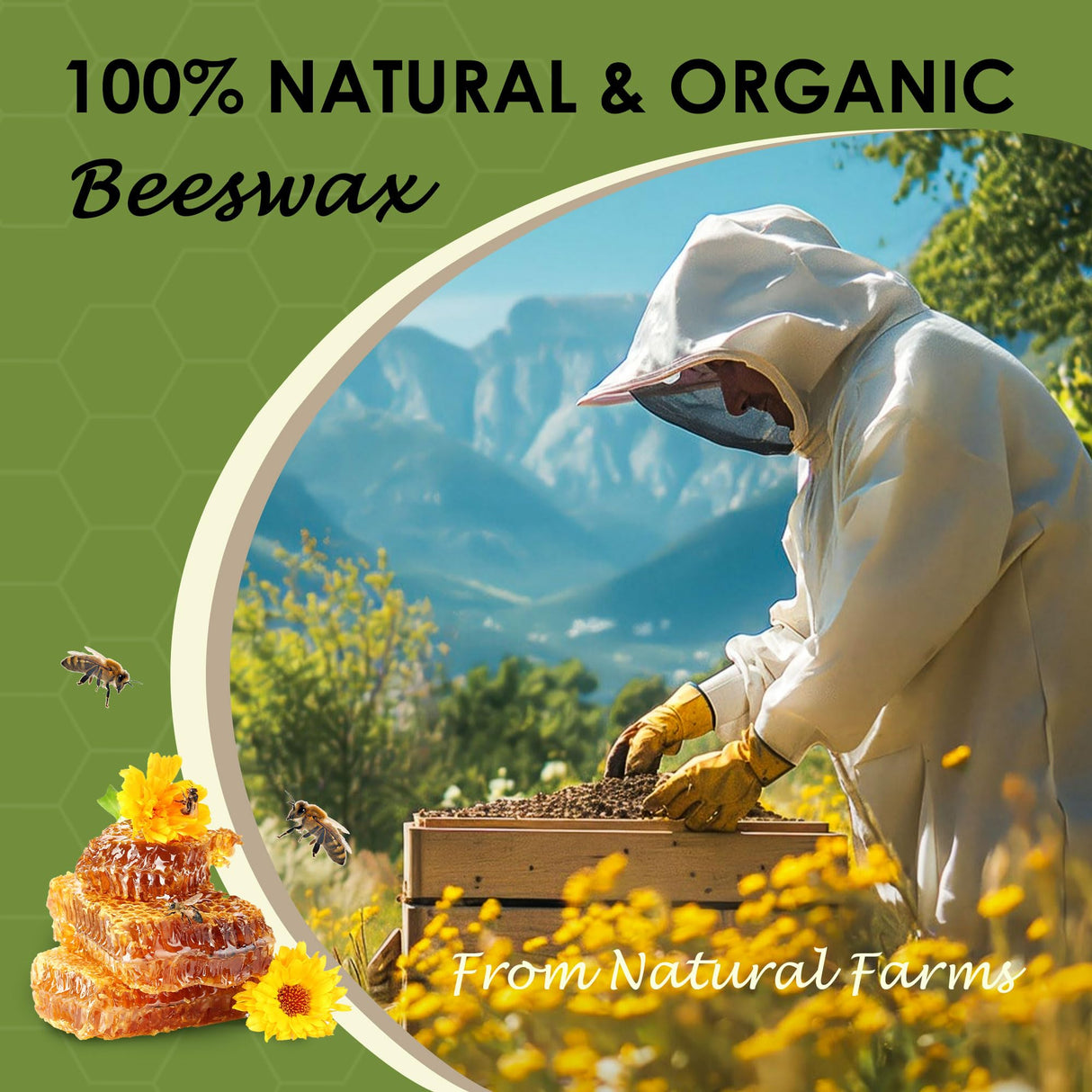 VIPwax White Beeswax Pellets 1LB, Natural Organic Beeswax, Beeswax for Candle Making, Body, Skin Care DIY, Lip Balm and Soap Making Supplies VIPwax