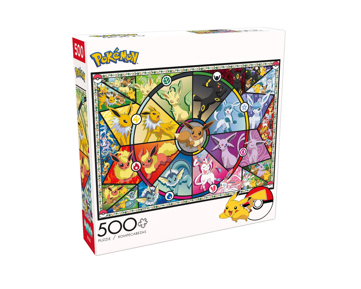 Buffalo Games - Pokemon- Eevee Evolutions Series 1 - 500 Piece Jigsaw Puzzle For Adults -Challenging Puzzle Perfect for Game Nights - Finished Size is 21.25 x 15.00 Buffalo Games