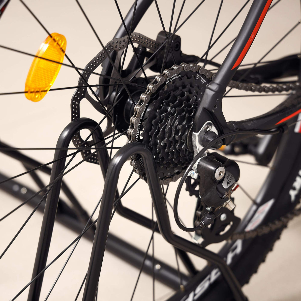 CyclingDeal Bicycle Floor Parking Rack Stand - for Mountain MTB Road Bike - Indoor Home Garage Storage - Classic 6 Bikes CyclingDeal