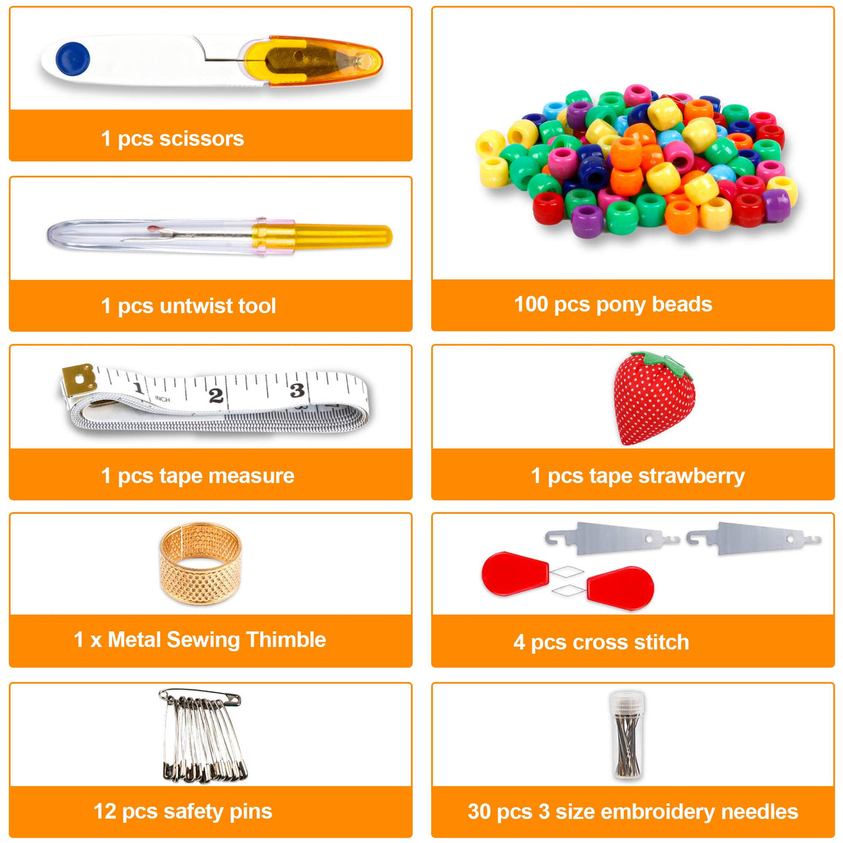 INSCRAFT Embroidery Floss Kit, 364 Pack Embroidery Cross Stitch Kit with 200 Colors Friendship Bracelets Floss and Cross Stitch Tools for Embroidery and Friendship Bracelet String Make INSCRAFT