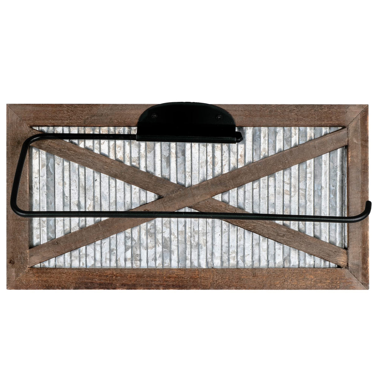 Autumn Alley Rustic Farmhouse Paper Towel Holder Wall Mount - Country Home Decor Rustic Farmhouse for Kitchen - Wood and Galvanized Kitchen Decor - Farmhouse Kitchen Wall Decor Autumn Alley