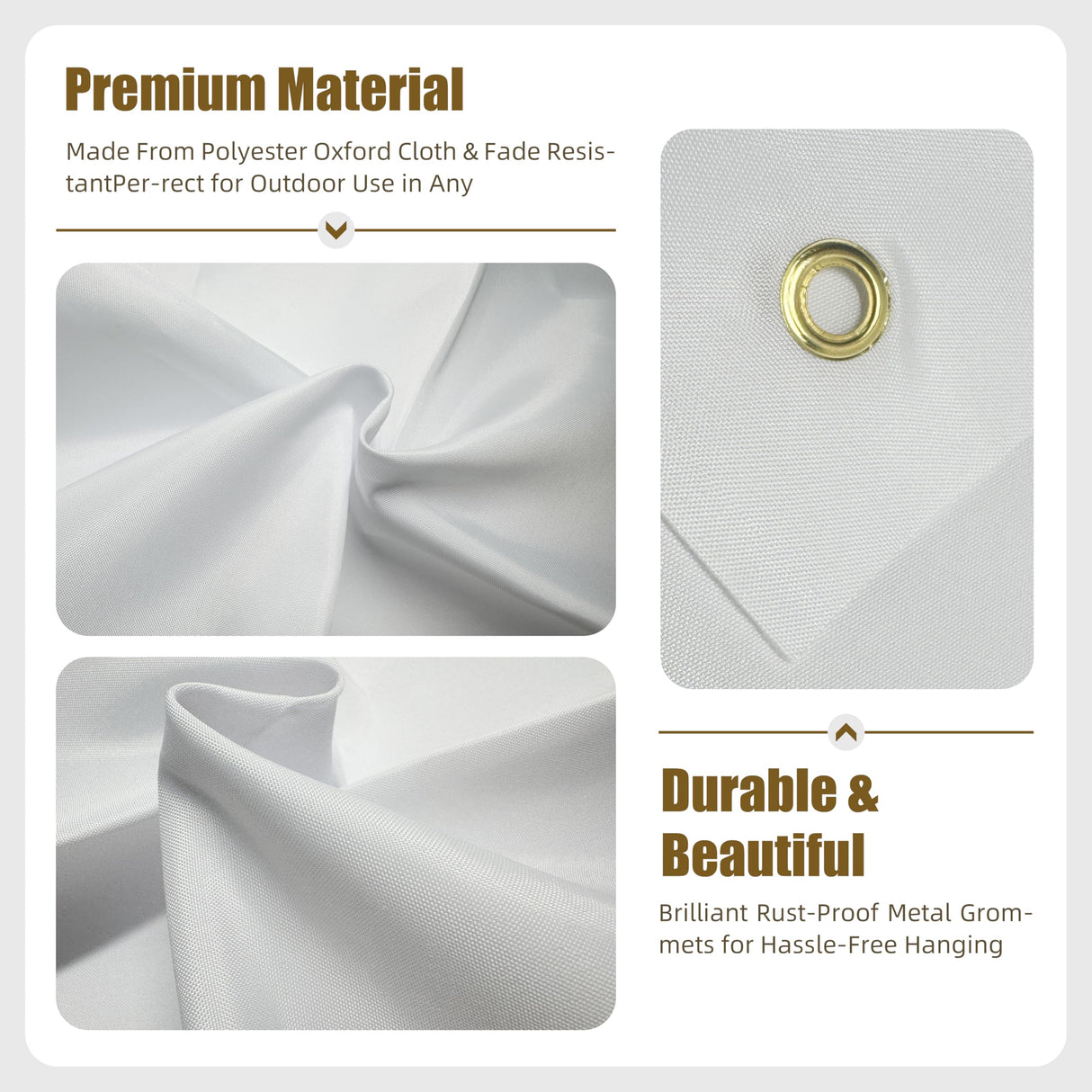 Blank DIY Banners Polyester Oxford Cloth White Banner with Hanging Rope for Wall Signs Writing DIY Painting Indoor Outdoor Office Camping Yard Birthday Party Decorations Supplies 4x2ft-BECKTEN BECKTEN
