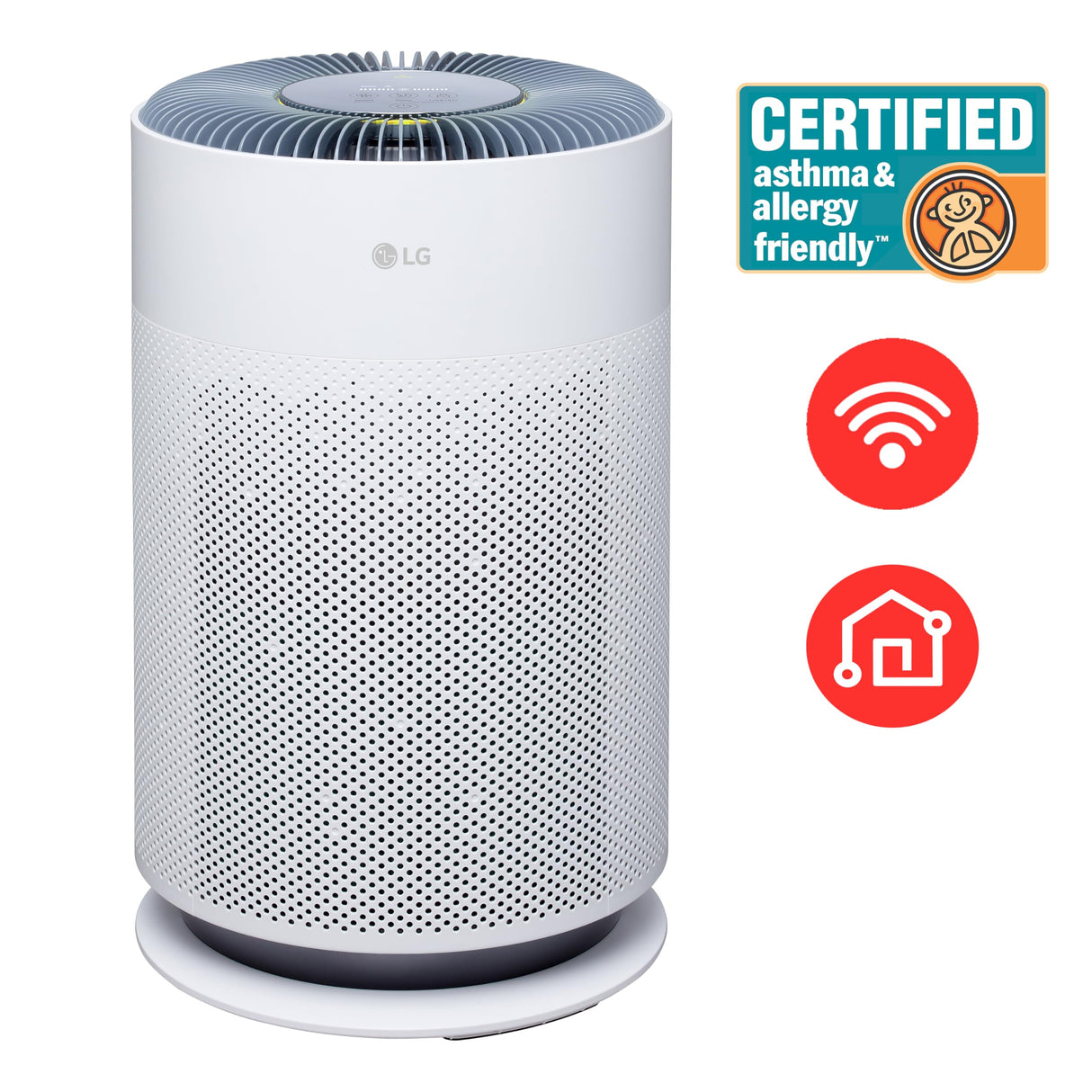LG PuriCare 360 Air Purifiers for Home, Large and Small Room, Bedroom, Up to 2,059 ft² in 1 Hr with NanoFiber True HEPA Filter, 360 Degrees of Filtration, WiFi, Air Quality Monitor, Low Noise LG