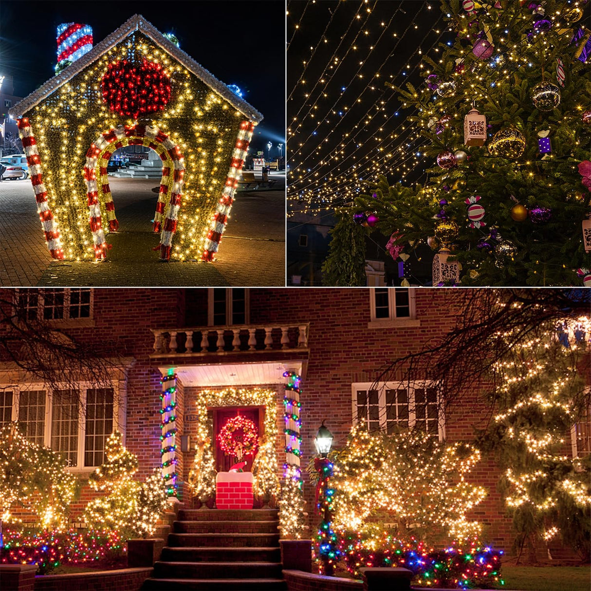 WATERGLIDE 1000 LED Christmas String Lights, 328 FT Green Wire LED Decorative Fairy Lights with Remote & 8 Modes, Waterproof for Outdoor Xmas Holiday Party Garden Wedding Home Decor, Warm White WATERGLIDE