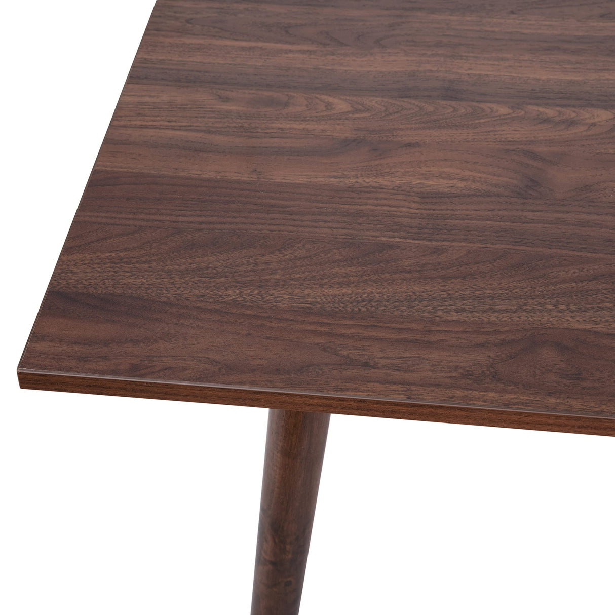 Taylor & Logan Haisley Dark Walnut 47" Mid-Century Modern Wood Dining Table Taylor & Logan