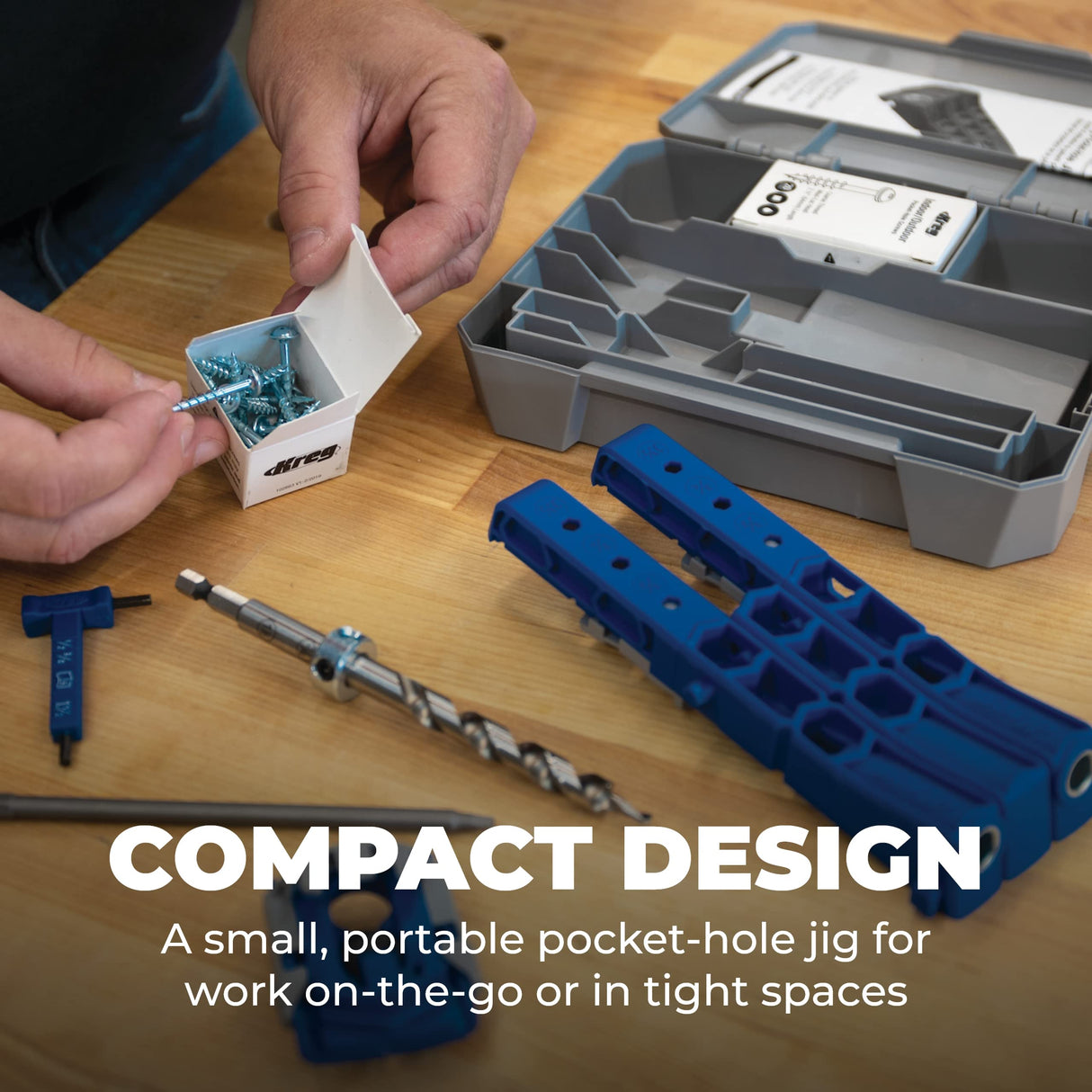 Kreg KPHJ320 Pocket-Hole Jig 320 - Small, Durable Jig for Tight Spaces - Create Perfect, Rock-Solid Joints - Easily Adjustable Drill Guides - For KREG
