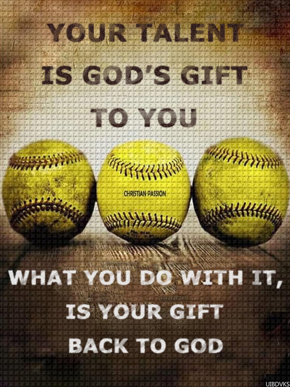 UIBDVKS Softball Your Talent is God's Gift Diamond Painting Kits Diamond Painting DIY 5D for Adults Beginners, Numbers Accessories Arts and Crafts for Home Wall Decor 12x16inch/30x40cm UIBDVKS