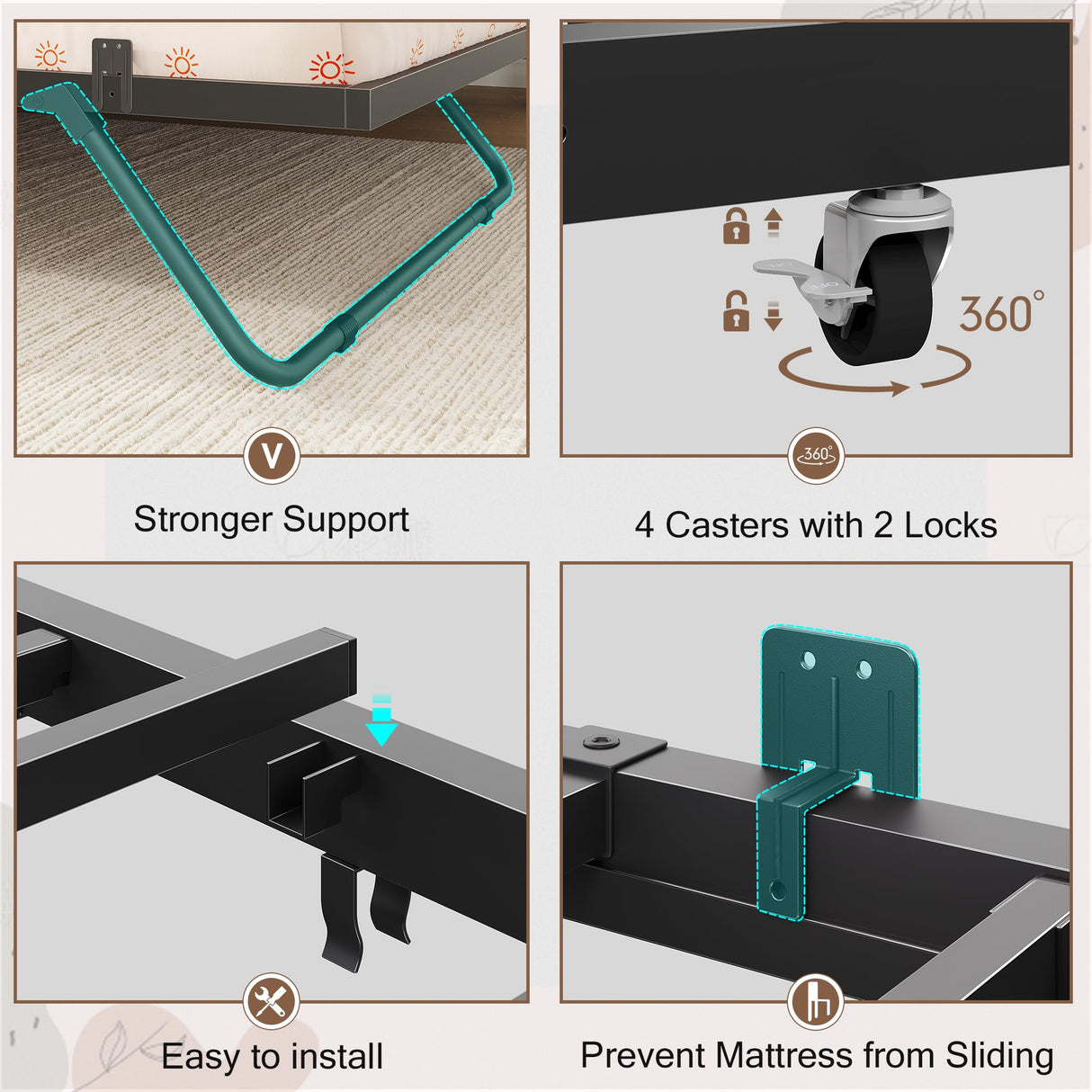 Dnxao Daybed with Pop Up Trundle,Farmhouse Twin to King Daybed with 2-Tier Storage,LED Lights and Charging Station,2 Storage Pockets,Twin Bed Frame for Living Room,Bedroom,Rustic Brown Dnxao