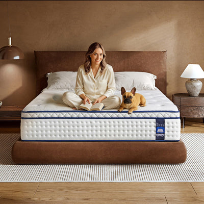 BCNUW Queen Size Mattress 10 Inch,Medium Firm Queen Hybrid Mattress in a Box,with Multi-Layer Construction&Zoned Support System, Extra Lumbar Support, Motion Isolation for Pressure Relief