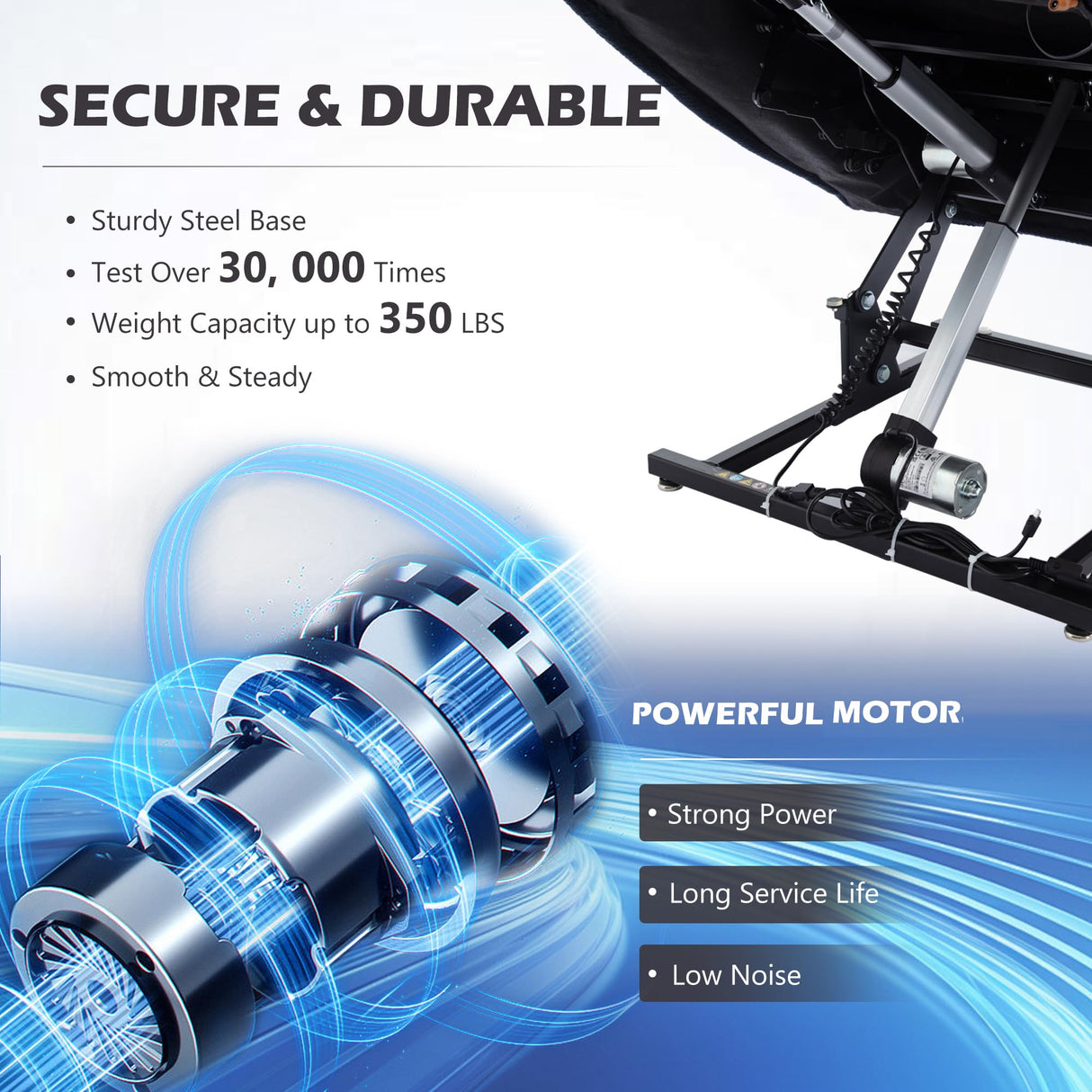 2024 Power Lift Recliner Chair with Full-Body Massage and Heat for Elderly, Hand Remote Control, Upgraded Powerful Motor, Extended Footrest, USB Ports, Stainless Steel Cup Holders, Chenille Grey Trustyue