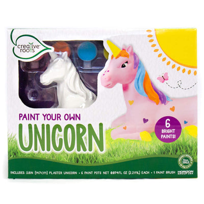 Creative Roots DIY Unicorn Coloring Kit by Horizon Group USA, Includes 6 Paint Pots & Brush, Multicolor