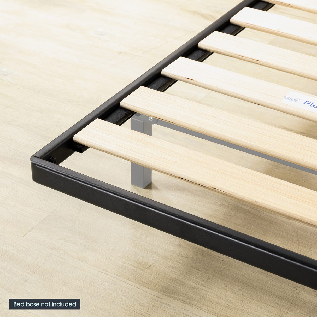 Mellow Metal Wood Slats Bunkie Board, Queen, Black Mellow