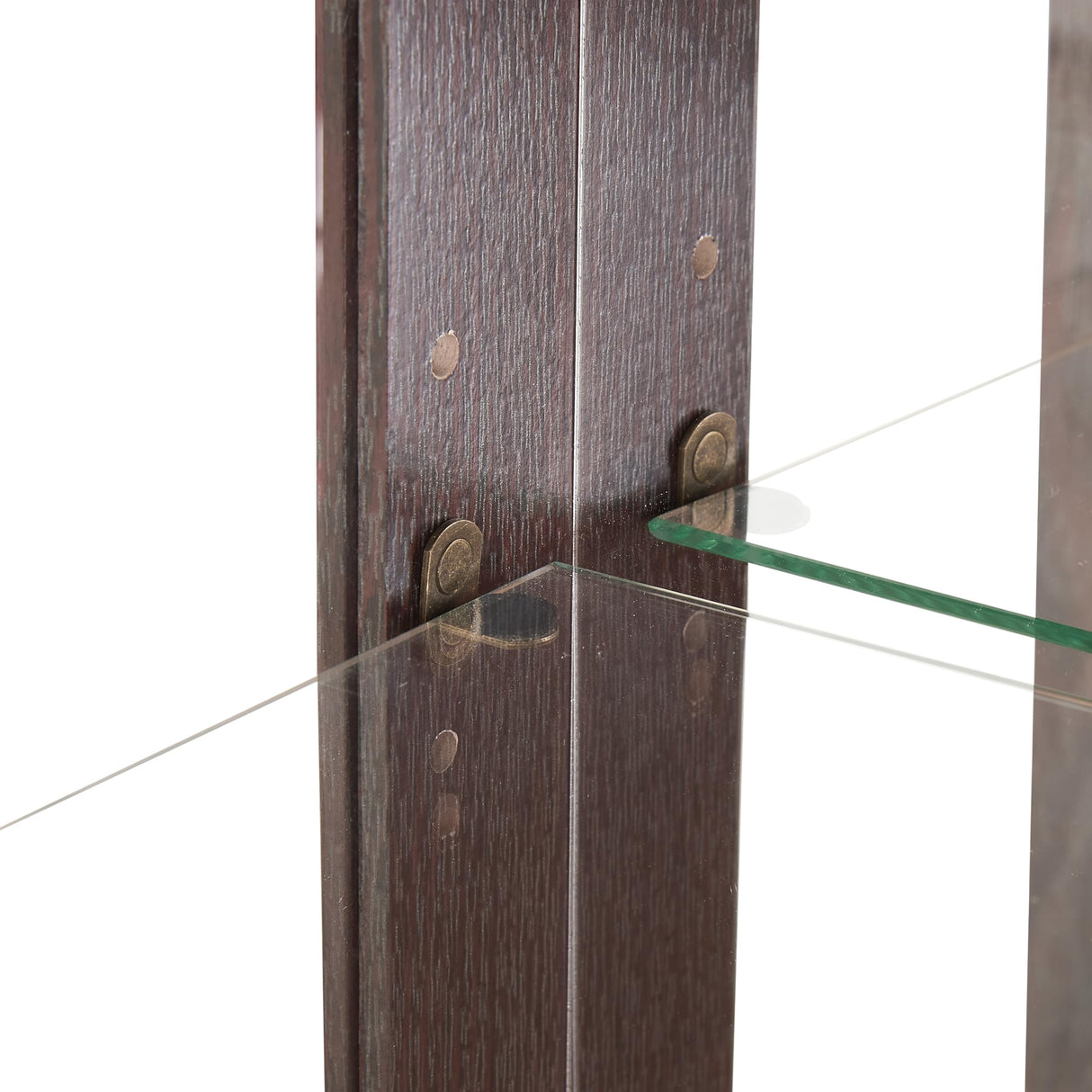 Curio Cabinets Lighted with Glass Doors Display Case with Adjustable Shelves and Mirrored Back Panel Display Your Treasures in Style with Our Lighted Curio Cabinet,Dark Brown(E26 light bulb included) SonkYog