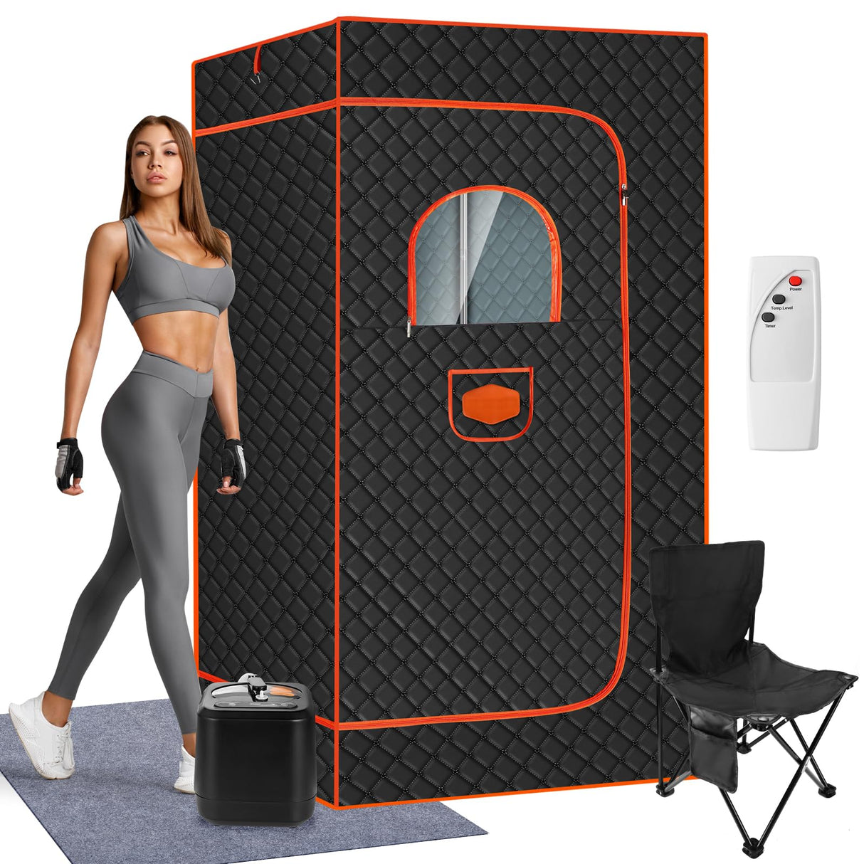 OneAmg Sauna Box,Portable Sauna for Home,2024 Sauna Tent with 3L 110V Steamer,9 Levels,36 * 36 * 71inch OneAmg