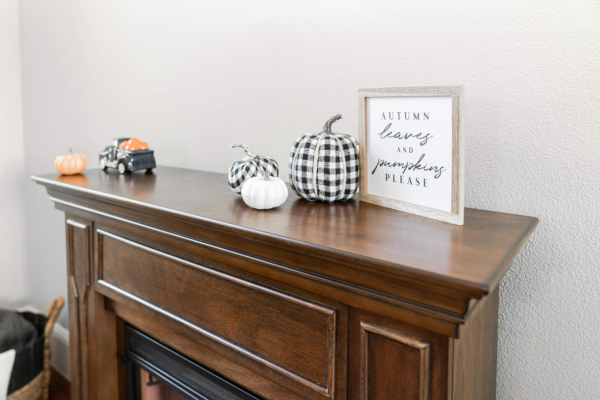 e-Flame USA Breckenridge Electric Fireplace Stove Mantel Surround - 41-inch - Walnut Espresso Finish e-Flame USA