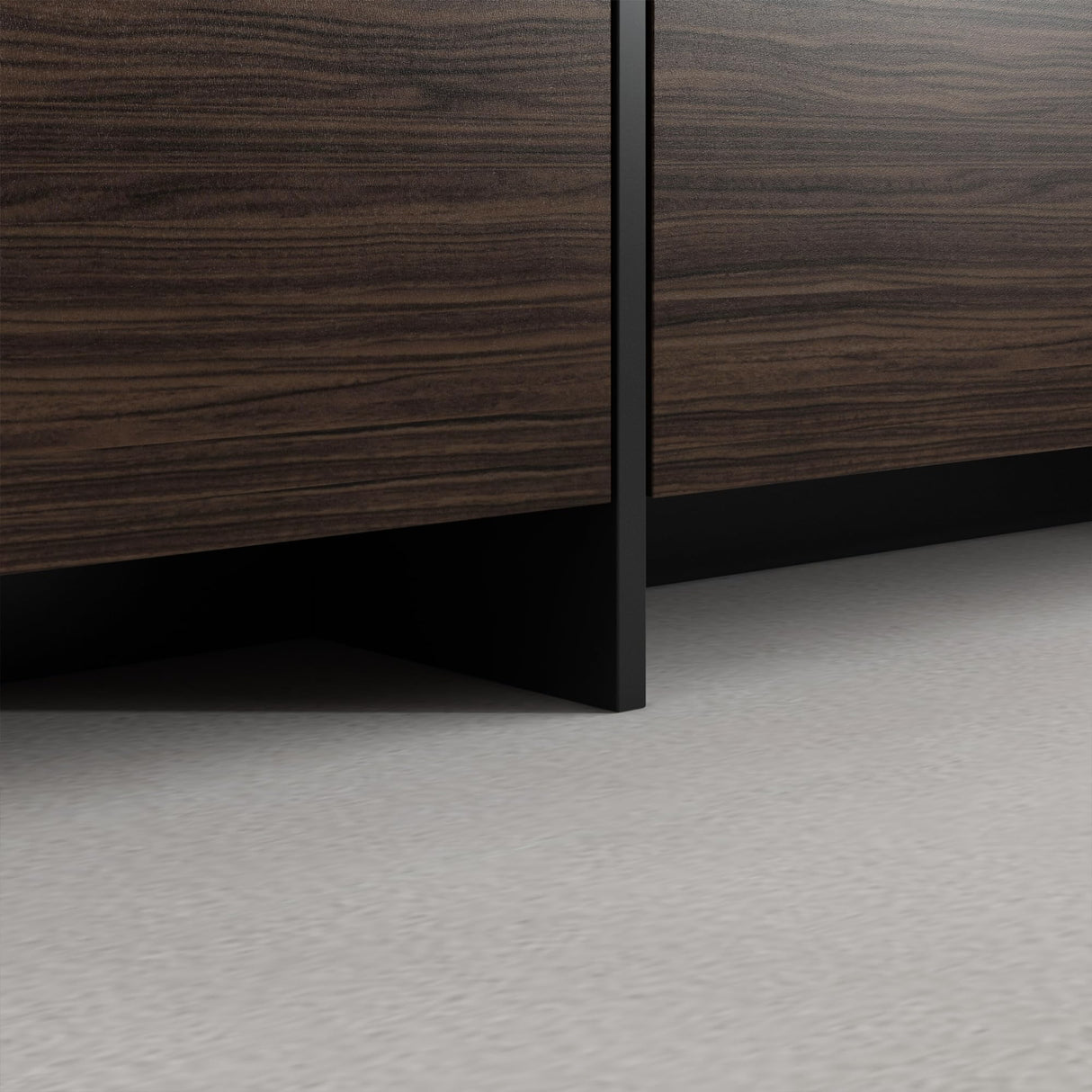 AIEGLE Modern TV Stand with 4 Flip-Down Drawers, Entertainment Center with Storage, Media Console Table TV Cabinet for Living Room, Bedroom, Dark Brown (95.7" W x 15" D x 15.7" H) AIEGLE