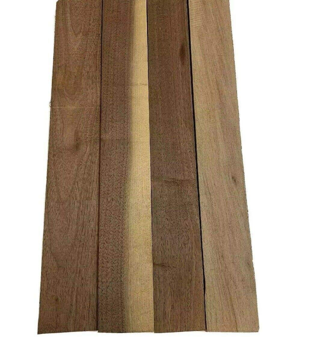 Pack of 4 American Black Walnut Lumber Board, Suitable Square Wood Turning Blank (2" x 2" x 6") Exotic Wood Zone