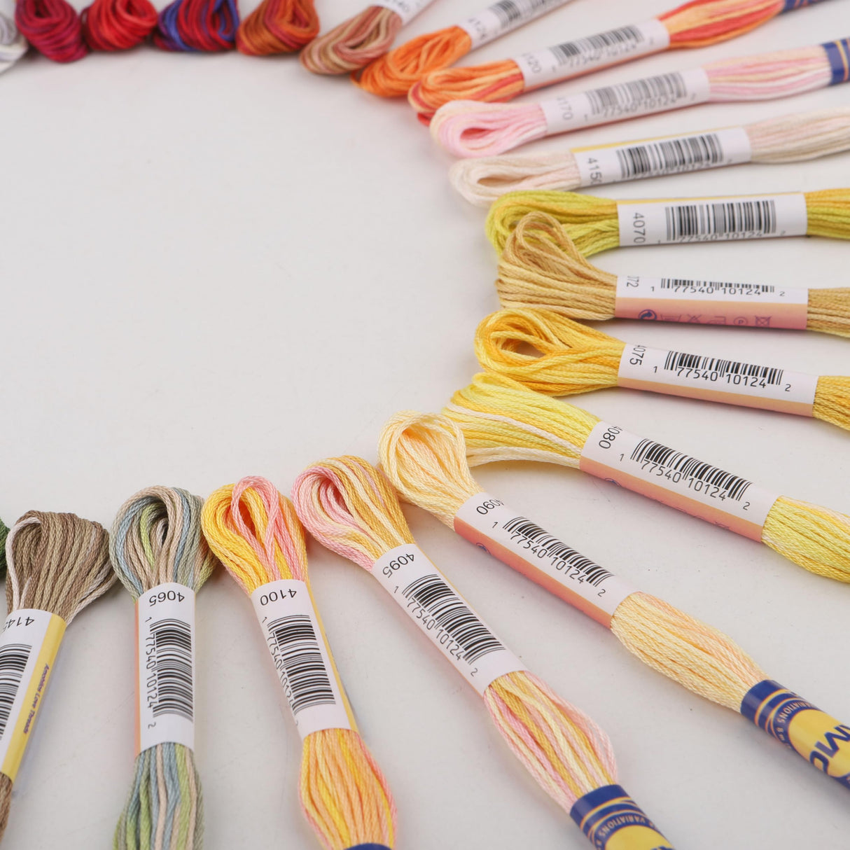 AMOHilos 30 Skeins Variegated Mercerized Egyptian Cotton Rainbow Color for Embroidery Floss Cross Stitch Threads Friendship Bracelets Floss Craft Floss (30 Colors Set) AMOHilos