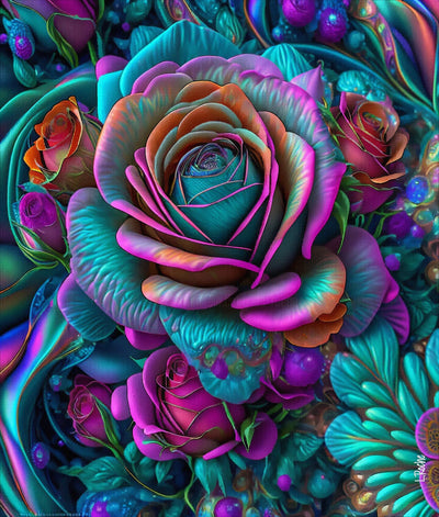 Ingooood Jigsaw Puzzle 1000 Pieces-Fantasy Series - January Rose - Entertainment Toys for Adult Special Graduation or Birthday Gift Home Decor