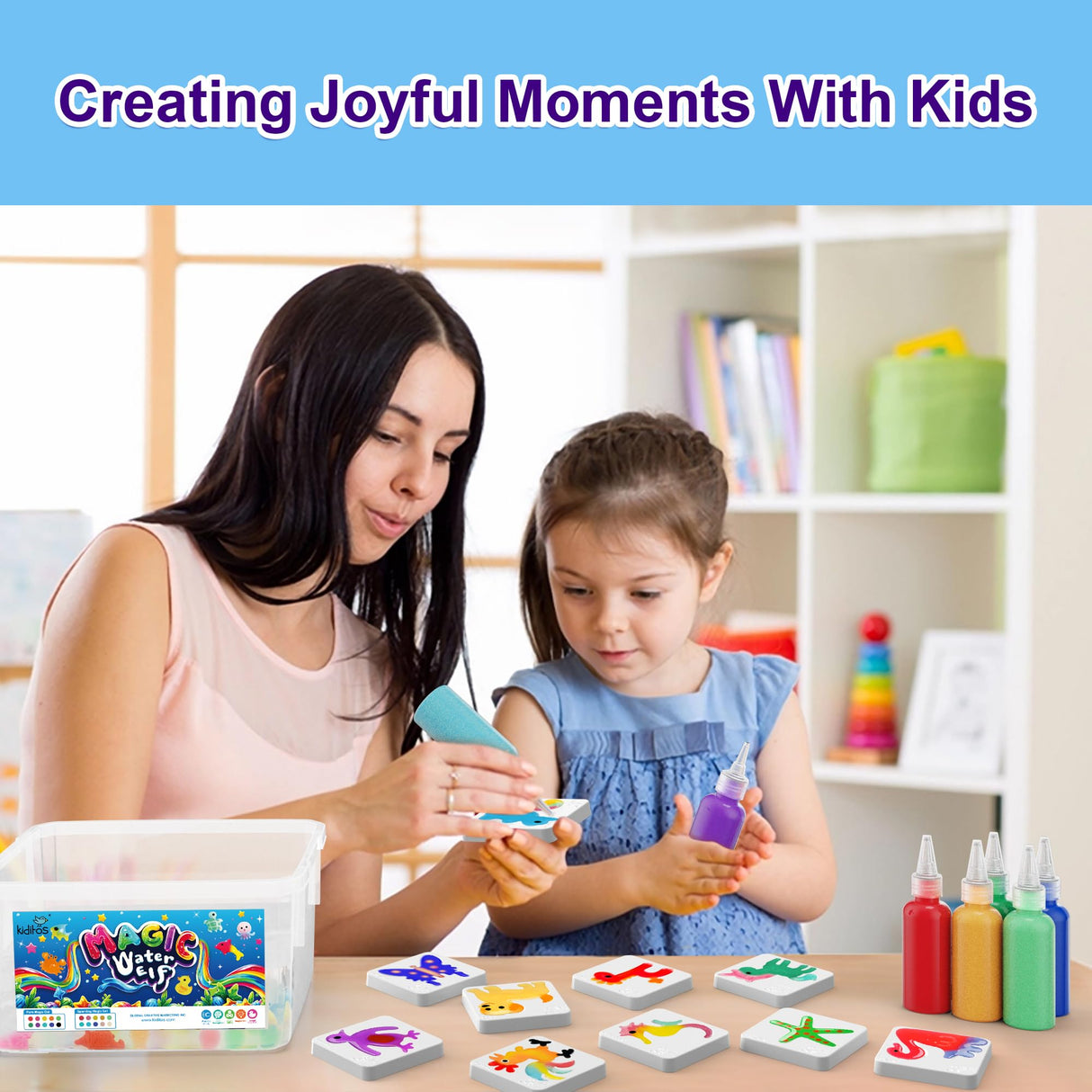 Kiditos Magic Water Elf Toy Kit, Aqua Fairy Water Gel Kit-20 Magic Gel&10 Animal Molds–Make Your Own Water Pets & Squishy Toys–Fun Summer DIY Craft Kit, Birthday Gifts & Party Favors for Kids Ages 3+ Kiditos