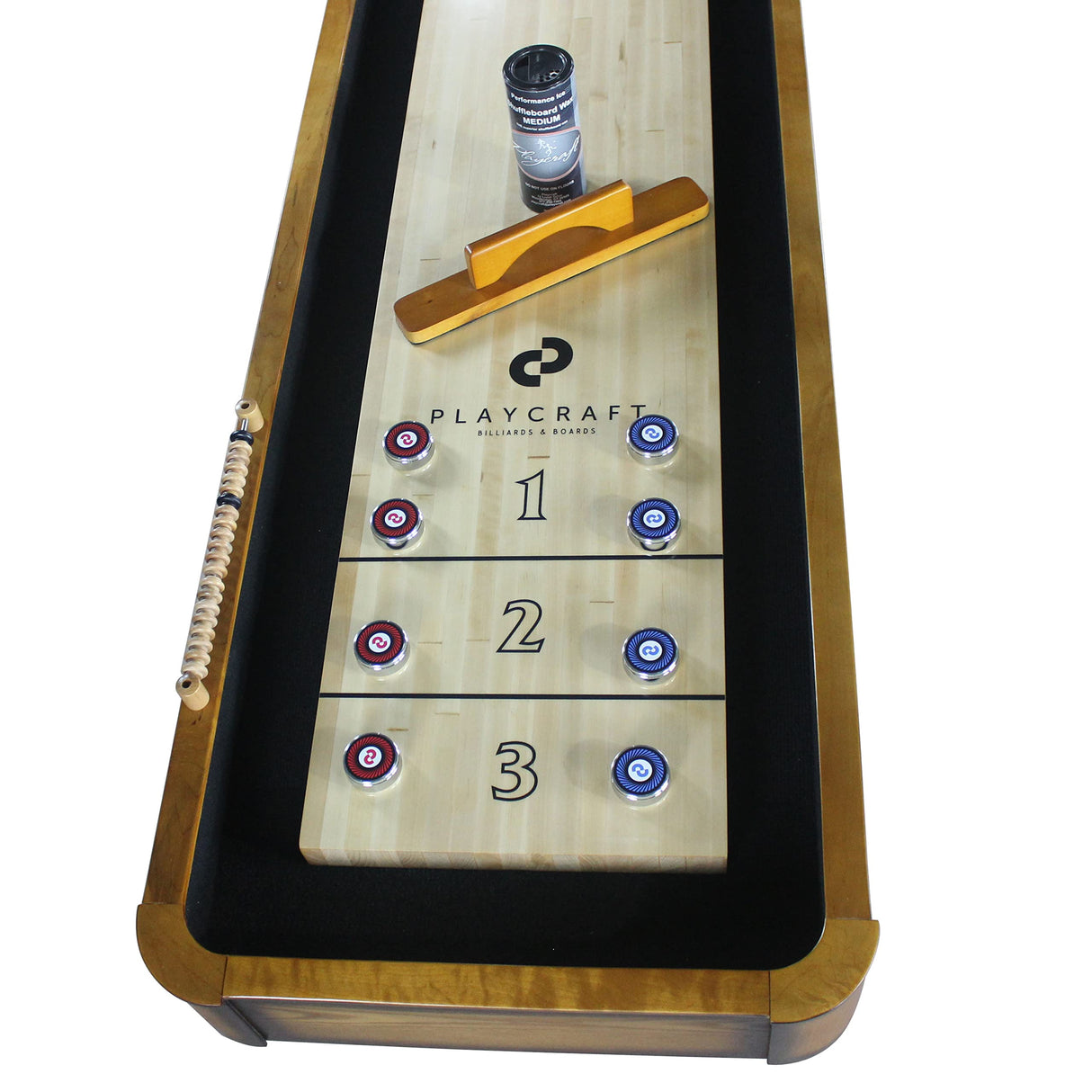 Playcraft Georgetown Honey 12 Foot Shuffleboard Table Playcraft