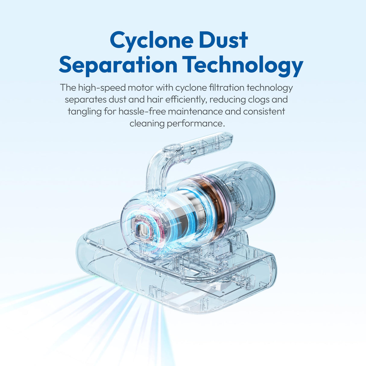 CANDY™ Mattress Vacuum Cleaner UV Sanitizing with HEPA Filter,350W Anti-Allergen for Bed,Carpet,Couch,Dust & Pet Hair, 0.4L Dust Cup with Washable Fliter, Auto UV Shutoff & Overheat Protection Candy