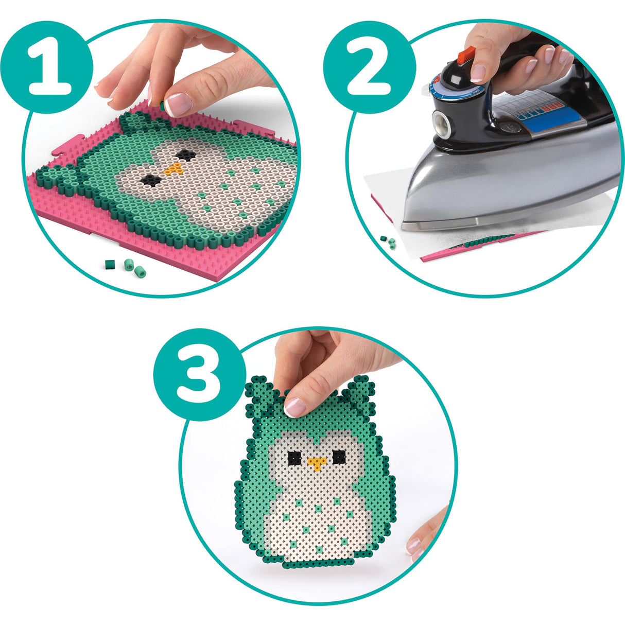 Perler Squishmallows Fused Bead Activity Kit with 5 Unique Patterns, Finished Project Sizes Vary, Multicolor 4393 Pieces Perler