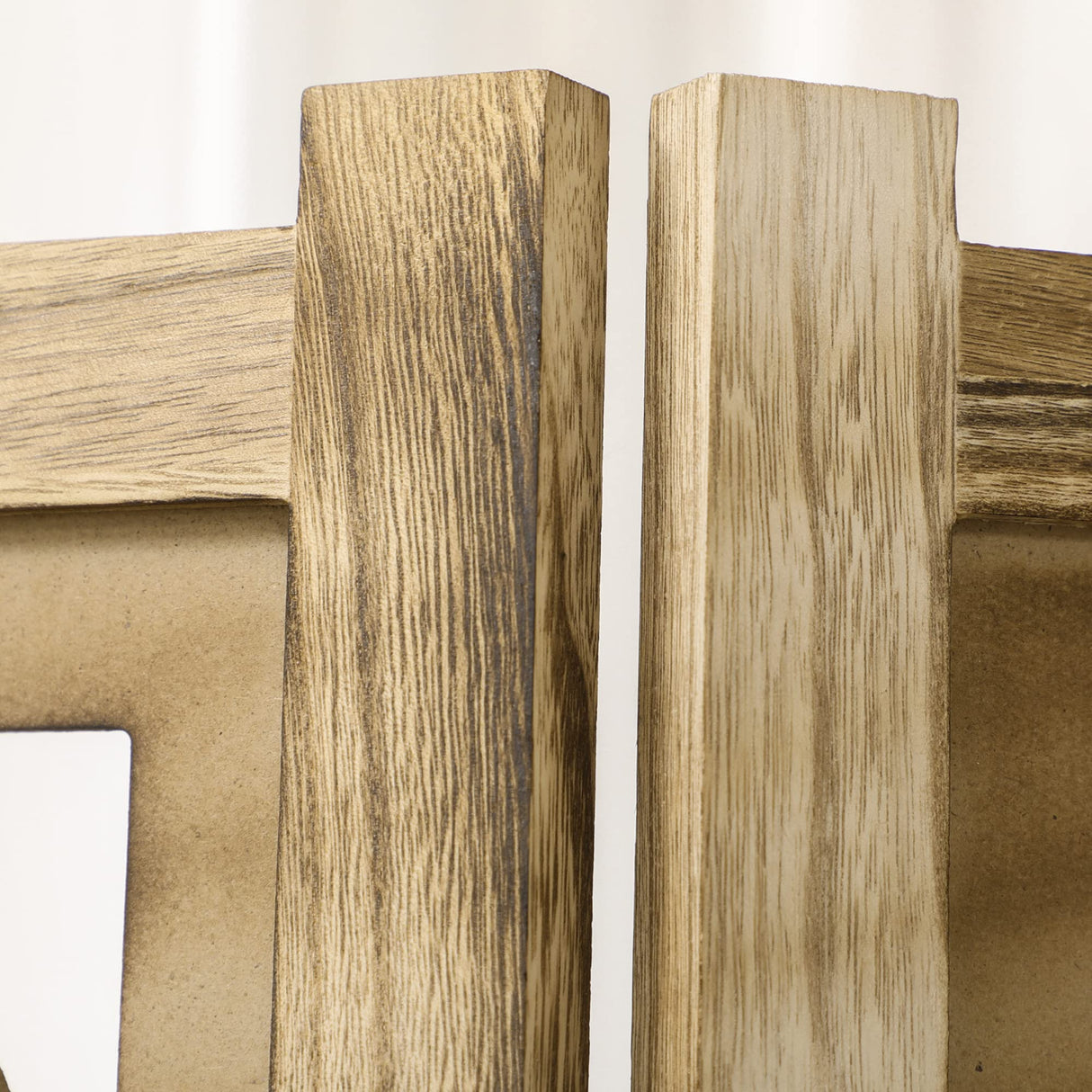 HOMCOM 3 Panel Room Divider, 5.5' Tall Wood Indoor Portable Folding Privacy Screens, Double Hinged Partition Wall Dividers for Home Office, Brown HOMCOM