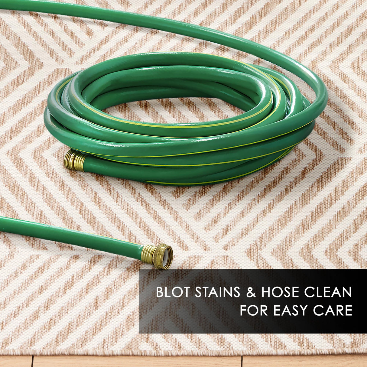 Nicole Miller New York Patio Country Ombre Geo Indoor Outdoor Area Rug, UV Fade Resistant, Low Pile, Beige/Cream, 6'6"x9'2" Nicole Miller New York