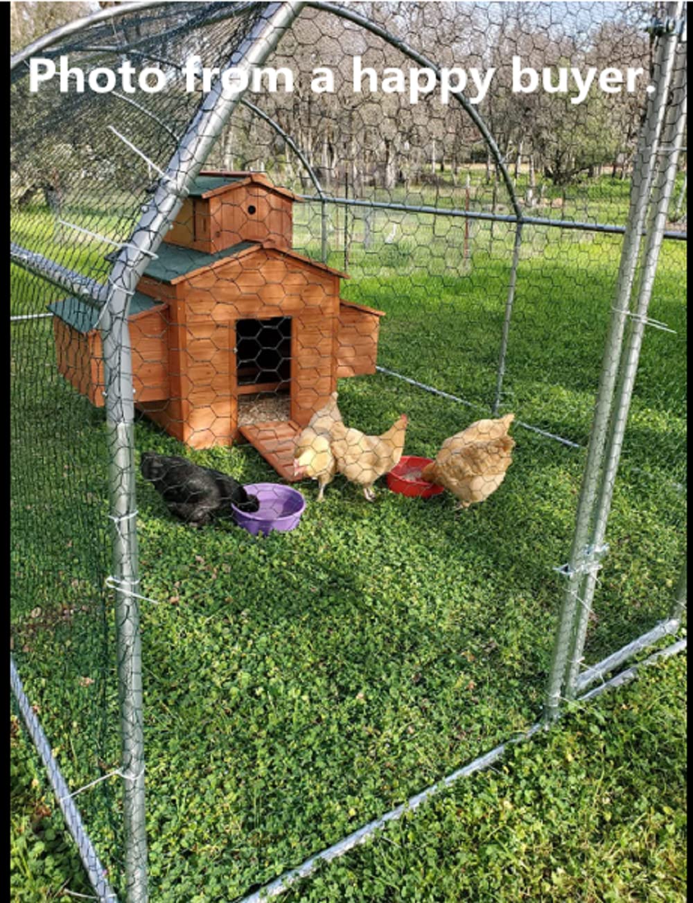 Omitree Deluxe Large Wood Chicken Coop Backyard Hen House 6-10 Chickens with 6 Nesting Box Omitree