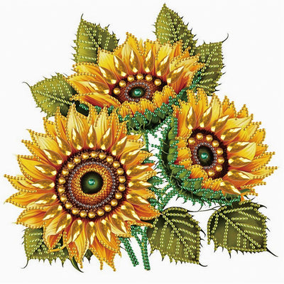 MVVMTOP Diamond Painting Art Kit, DIY Sunflower 5D Special Shape Crystal Diamond Partial Diamond Painting Mosaic Making Craft, Suitable for Home Wall Decor Art Holiday Gift
