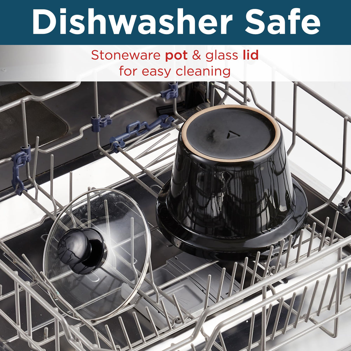 Elite Gourmet MST239X Electric Round Slow Cooker, Adjustable Temp, Entrees, Sauces, Stews & Dips, Dishwasher Safe Glass Lid & Crock, 2 Quart, Black Elite Gourmet