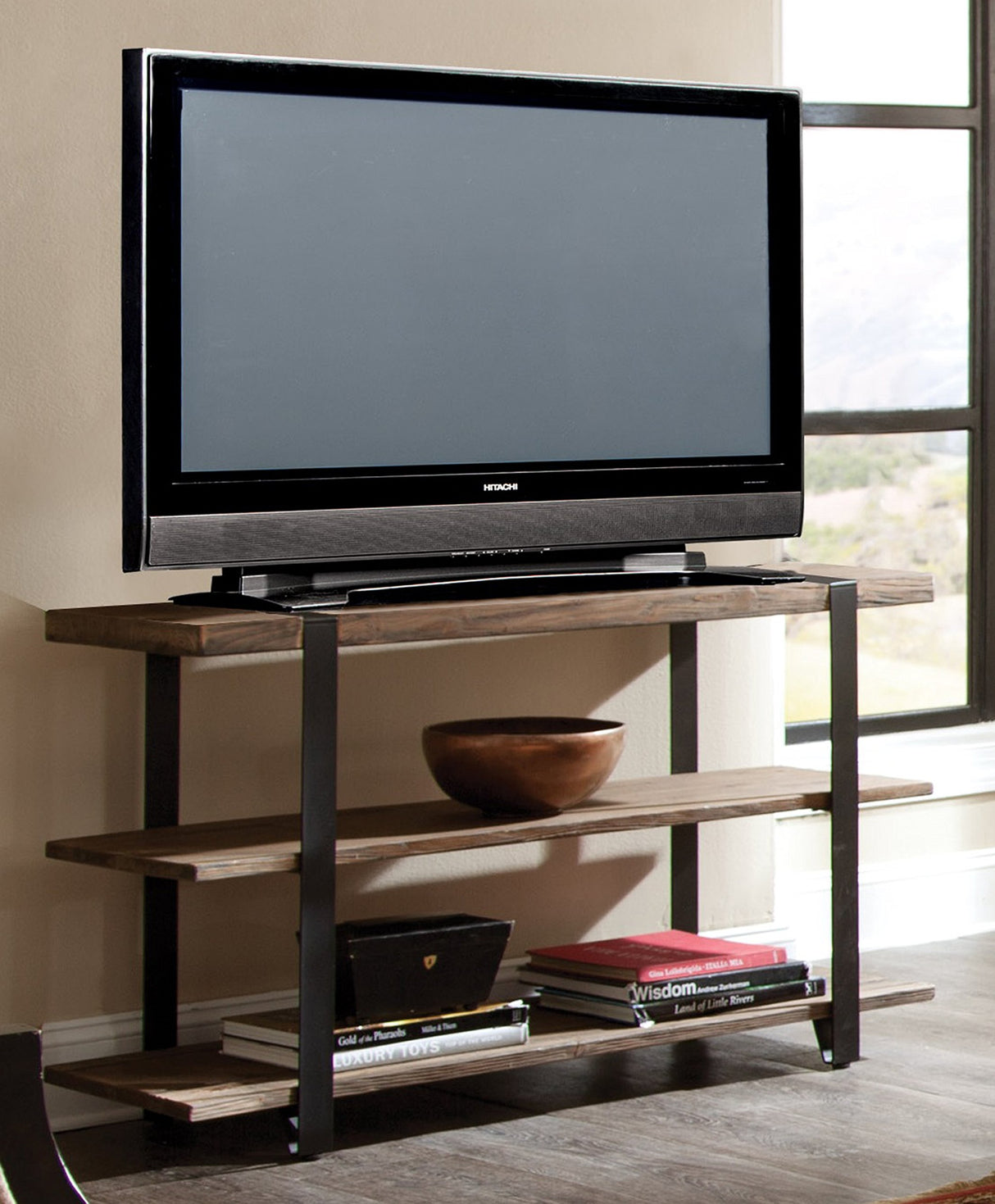 Alaterre Furniture Modesto 48" L Reclaimed Wood Media/Console Table, Natural Alaterre Furniture