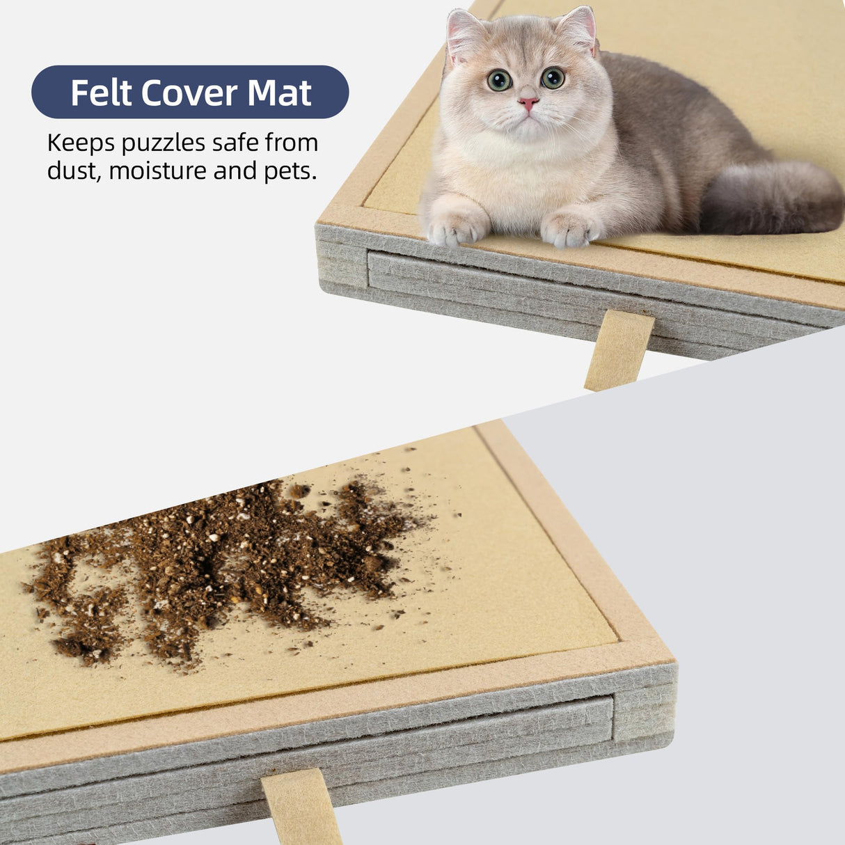 Lavievert 2000 Pieces Jigsaw Puzzle Board with 10 Drawers, Lightweight Jigsaw Storage Board with Cover, Foldable Jigsaw Puzzle Table for Easy Storage LAVIEVERT