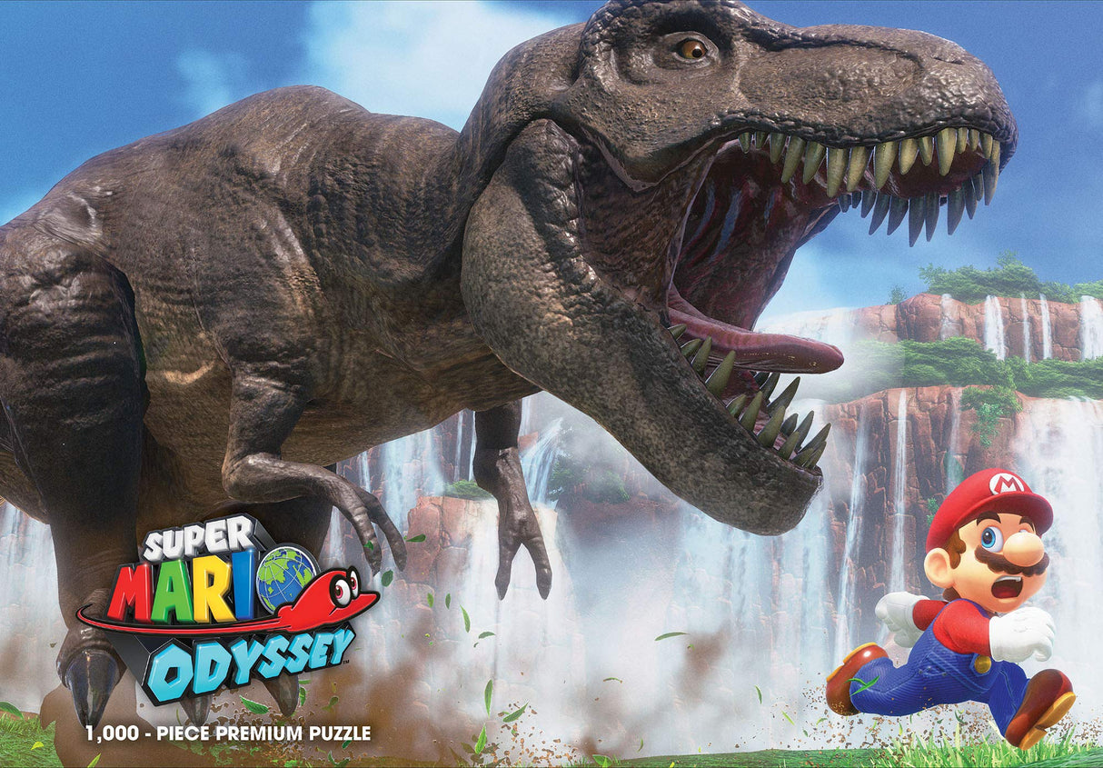 Super Mario Odyssey The Chase 1000 Piece Jigsaw Puzzle | Super Mario Odyssey Video Game Collectible Puzzle | Mario Bros Toys USAOPOLY