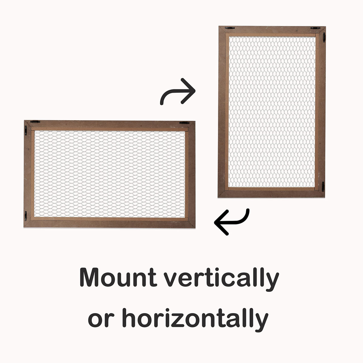 SOFE Farmhouse Memo Board Chicken Wire Frame, Black Large Bulletin Boards for Walls, Hanging Photo Display Board or Jewelry Organizer Wall Grid Panels, Decorative Vision Board for Desktop Office SOFE