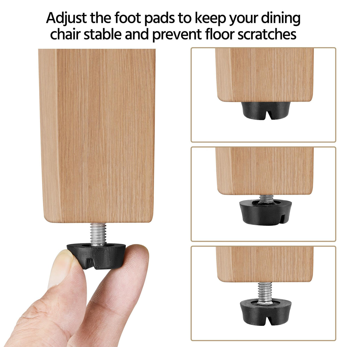 Yaheetech Dining Chairs Set of 6 Fabric Upholstered Dining Chairs Padded Chairs Button Tufted Kitchen Chairs With Solid Wood Legs for Home, Dining Room, Kitchen, Dark Gray Yaheetech