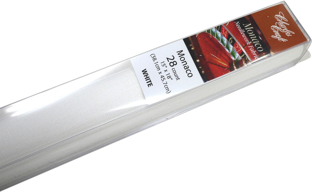 DMC Charles Craft Monaco Cloth - 28 Count - 15"X18" Box - White DMC